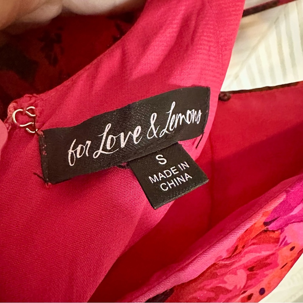 🔆 For Love And Lemons Pink Wendy Mini Dress - Picture 4 of 8